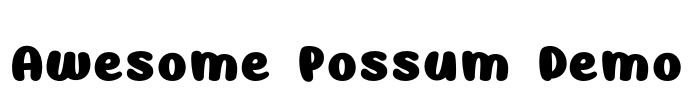 Awesome Possum Demo Font Image