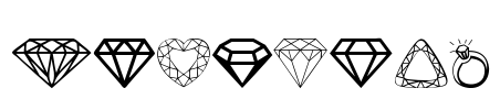 Diamonds Font Image
