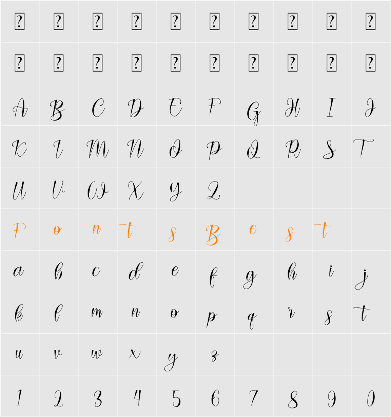Ayella Character Map