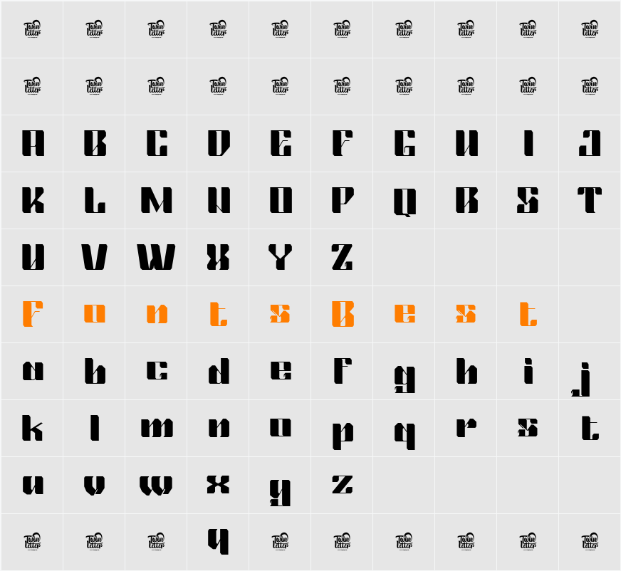 SELAUK Character Map