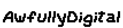 AwfullyDigital Font Image
