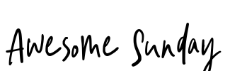 Awesome Sunday Font Image