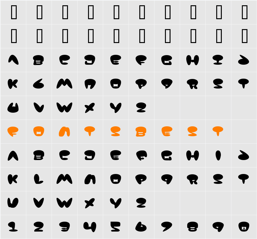 Jackson Character Map