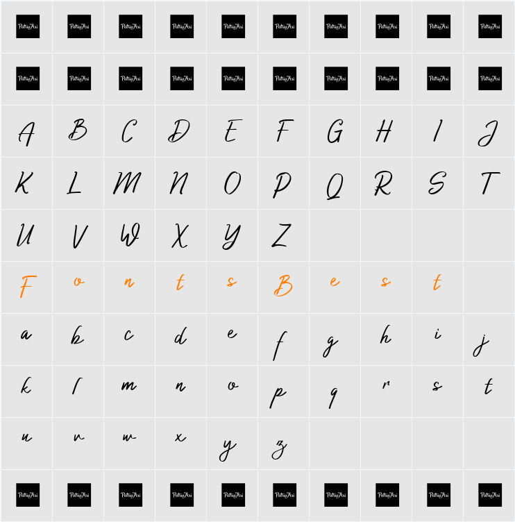 Authorized Signature Character Map