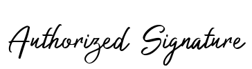 Authorized Signature