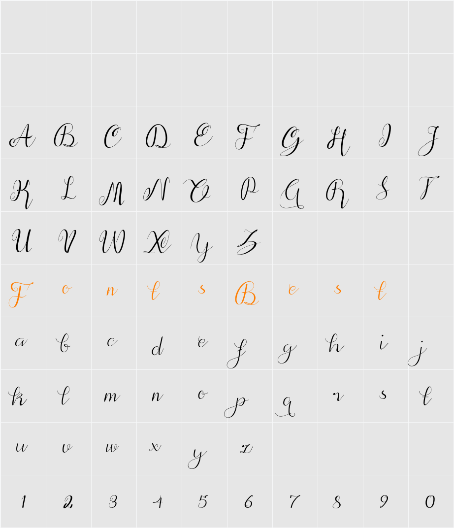 alif  Character Map