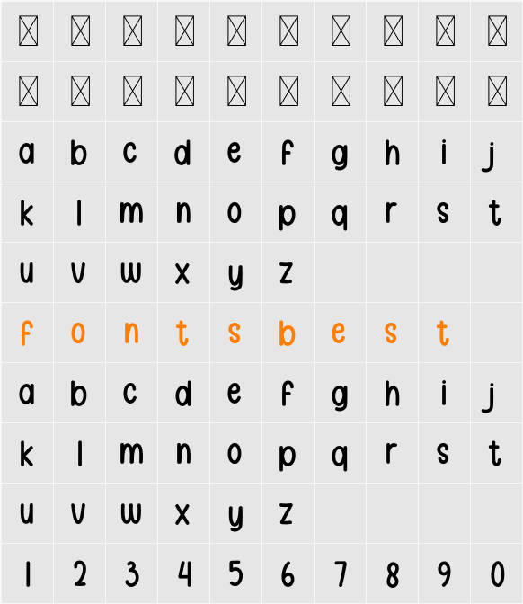 Baby Face Character Map