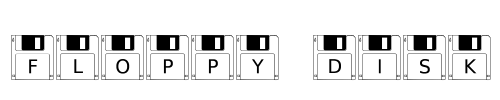 Floppy Disk Font Image