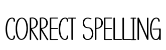 Correct Spelling