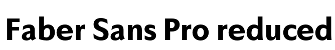 Faber Sans Pro reduced Font Image
