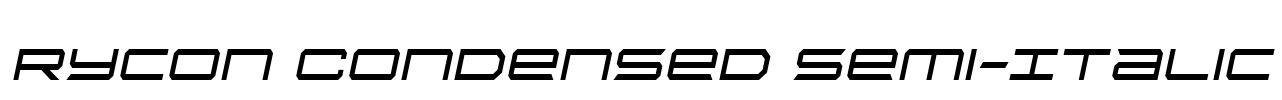 Rycon Condensed Semi-Italic