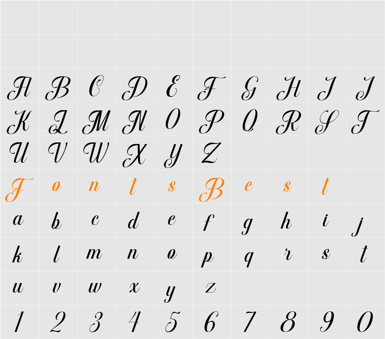 Ayalena Personal Use Only Character Map