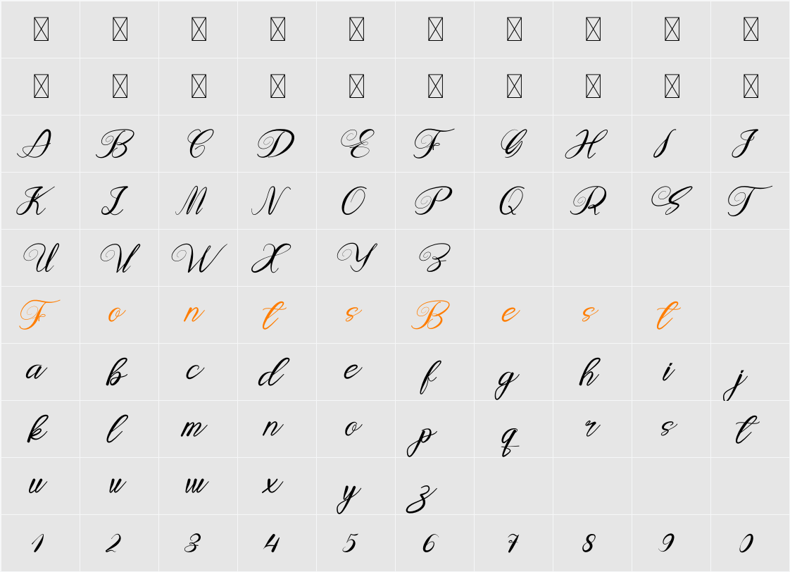 Ayatts Character Map