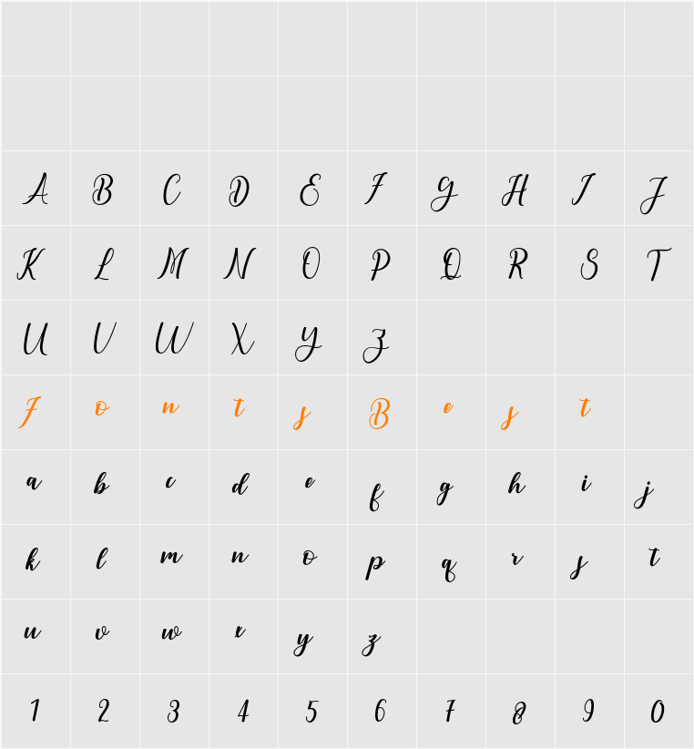 andayani Character Map