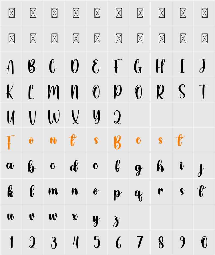 Christmas Baubles Character Map