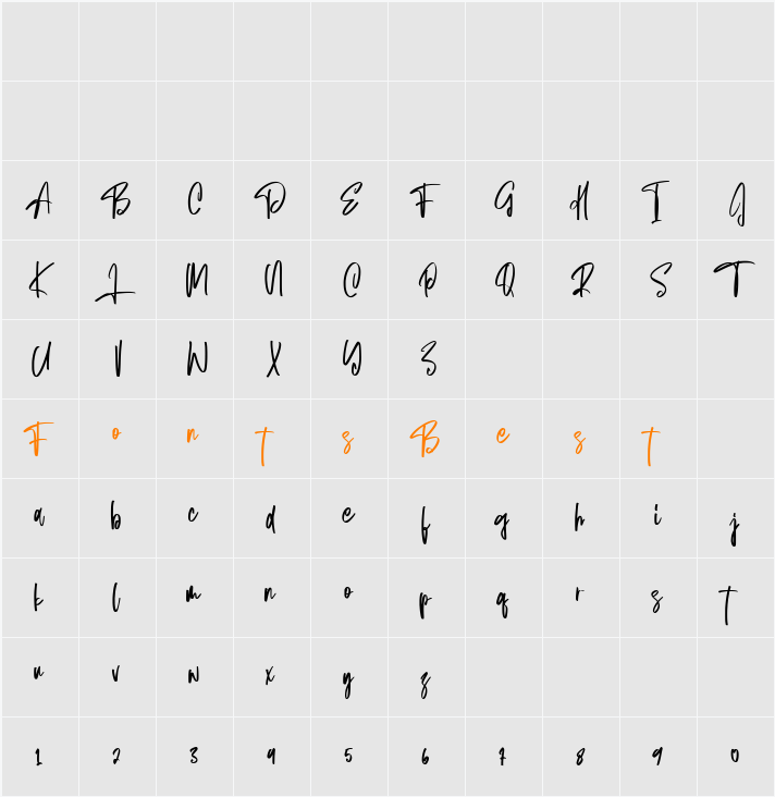 Attila Character Map