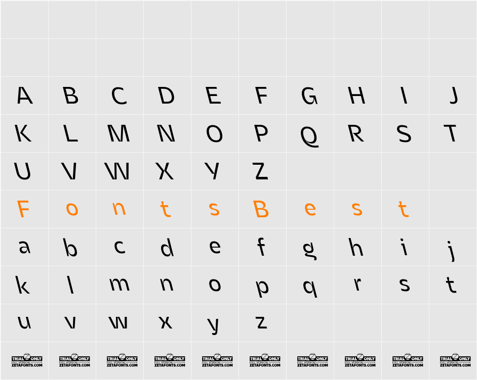 Asgard Trial Backslant Character Map