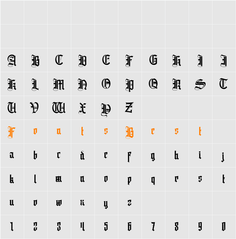 Avexia Personal Use Only Character Map