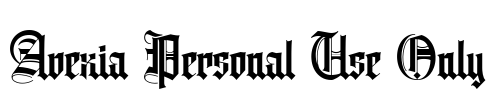 Avexia Personal Use Only Font Image