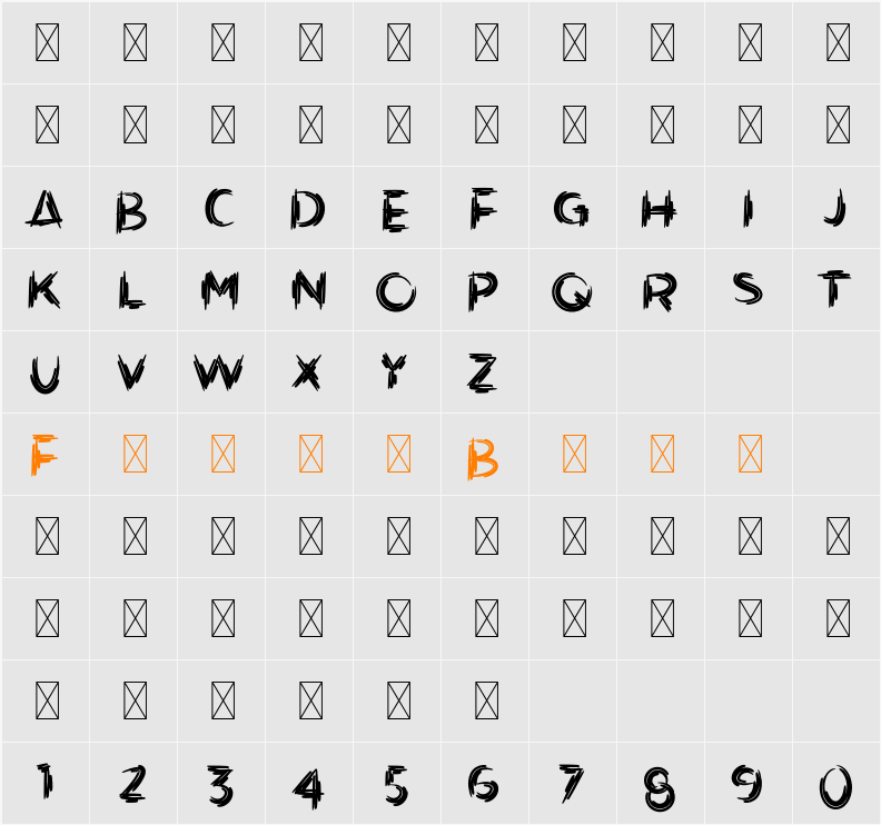 Artistik Demo Versio Character Map