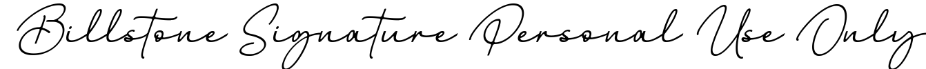 Billstone Signature Personal Use Only