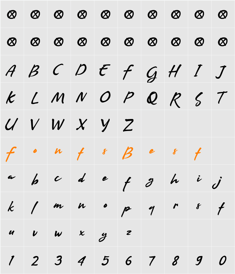 Arkipelago Character Map