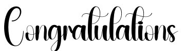 Congratulations Font Image