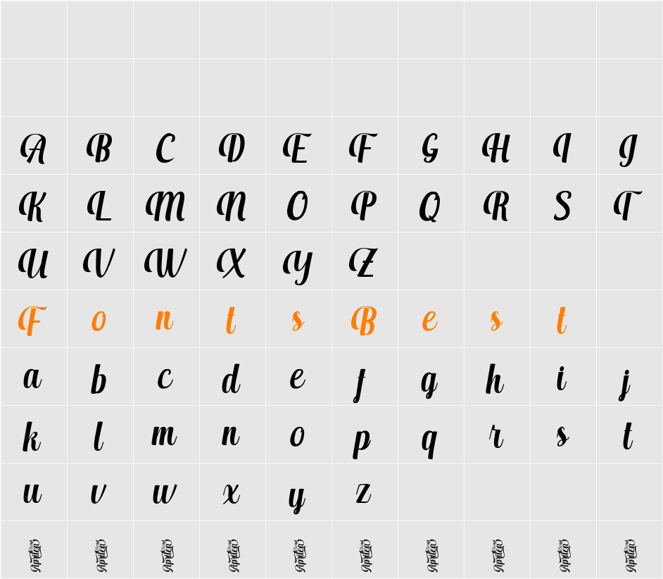 Aprilea Character Map
