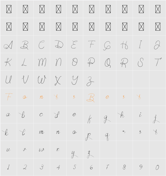 Authentic Character Map