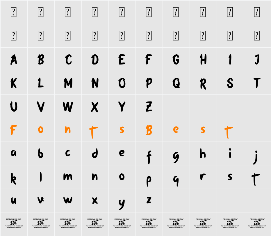 Attasiyap Character Map