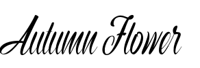 Autumn Flower Font Image