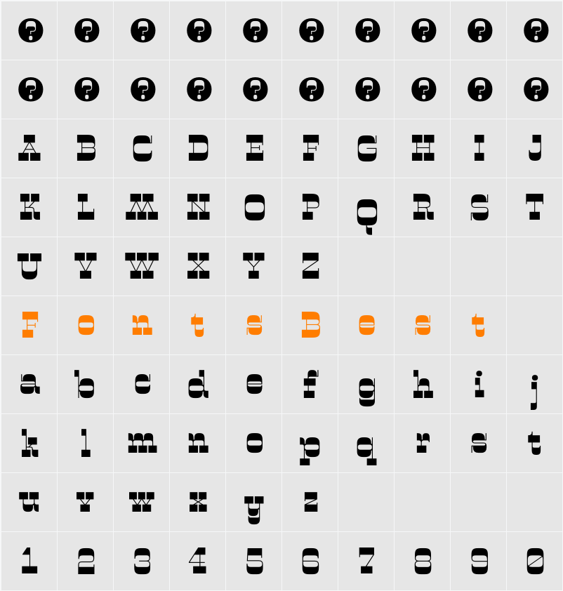 Steam Base Character Map