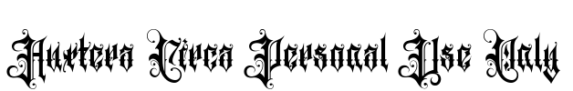 Auxtera Circa Personal Use Only Font Image
