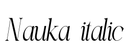 Nauka italic