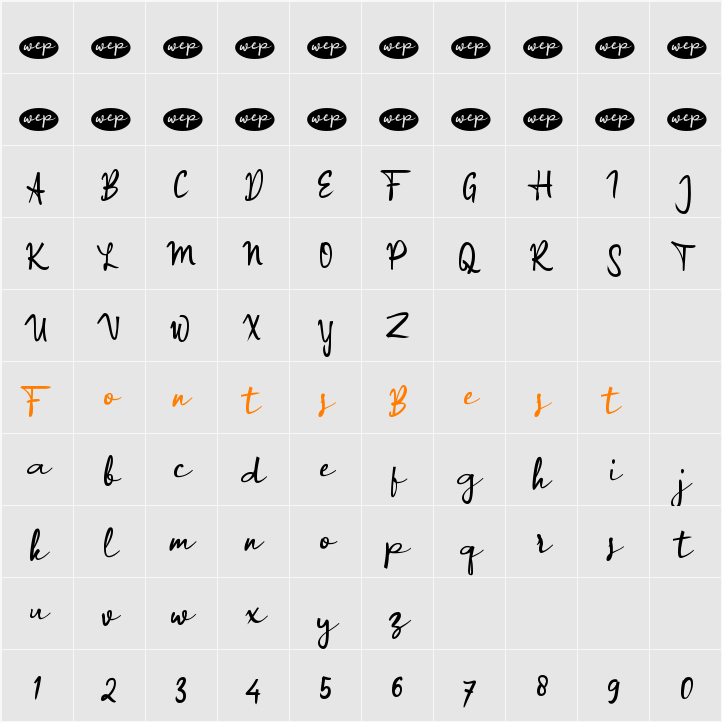 a Applicant Signature Character Map