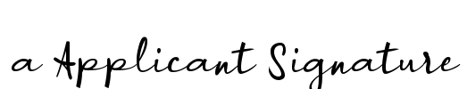 a Applicant Signature