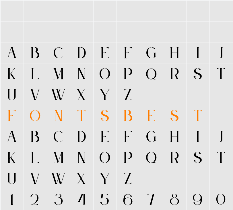 Le Jour Serif Personal Use Only Character Map