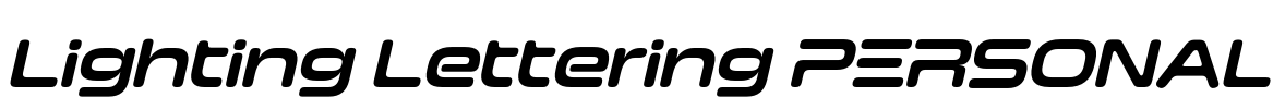 Lighting Lettering PERSONAL