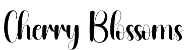 Cherry Blossoms Font Image