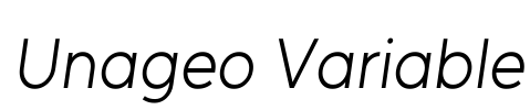 Unageo Variable Font Image