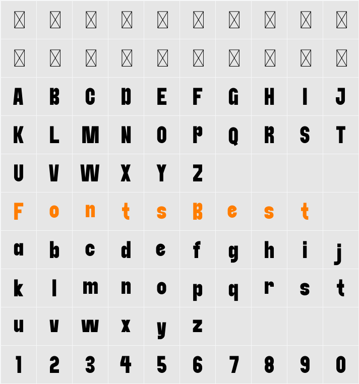 Gafien Character Map