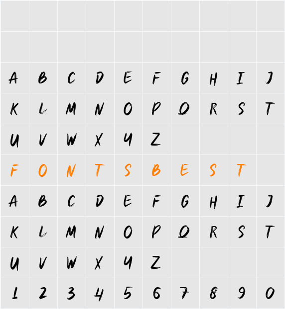 Ascrada Character Map