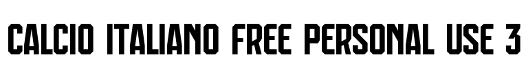 Calcio Italiano Free Personal Use 3 Font Image