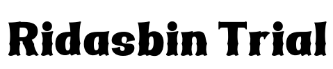 Ridasbin Trial Font Image