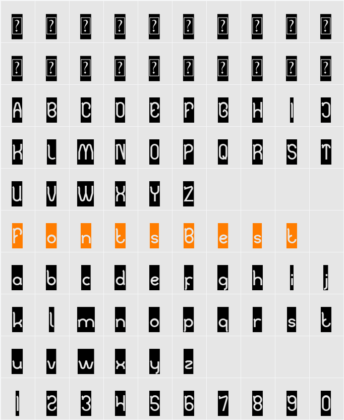 Auto Mobile-Inverse Character Map