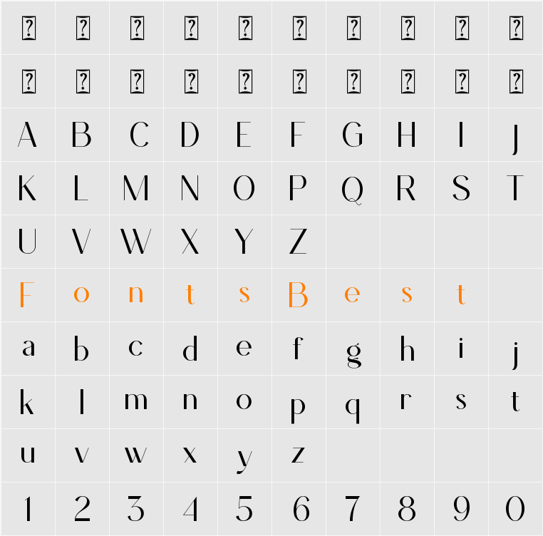 Bileha Character Map