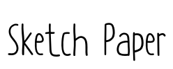 Sketch Paper Font Image