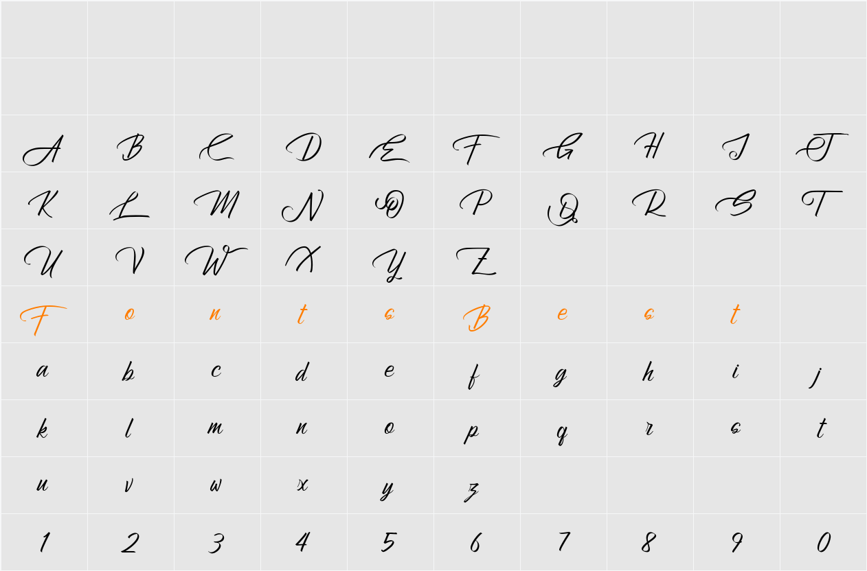 Atziluth Character Map
