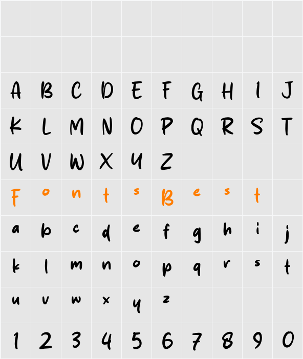 Hello Newyork Character Map