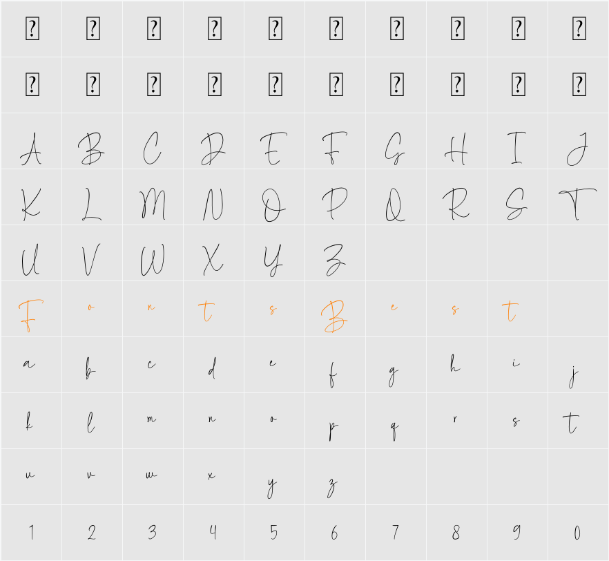Something Different Character Map